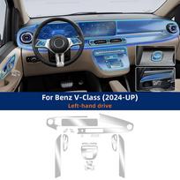 TPU apsauginė salono plėvelė Mercedes Benz V klasės W639 2024 2025 2026 automobiliui, centrinė konsolė, skaidri, apsauganti nuo įbrėžimų, taisanti left steering wheel