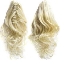 Jaw Ponytail Clip In Hair Extension Claw Pony Tail Clips On Hairpiece Curly Wavy KTB