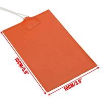 Mat Silicone Heating Pad Automobile 220V-240V 300W Engine Flexible Heater 10x15cm/20x20cm Moisture-proof Orange