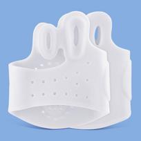 Dual-Hole Bunion Toe Separator with Padded Shock-Absorbing Arch and Forefoot Sleeve One Size balta
