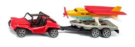 Žaislinis visureigis su valtimi Siku Car With Plane S1696, įvairių spalvų
