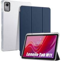 Coque pour Lenovo Tab M11 avec Porte-Stylet, Protection Antichoc Renforcée - Bleu Marine mėlyna