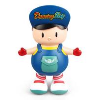 Dancing Led Boy Figurine With Lights Plastic Dancing Swing Boy Craft Decor Music Kids Electric Boy Toy Desktop Ornament