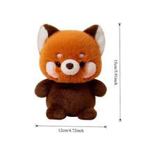 Cute 15Cm Fox Plush Toy Soft Cute Kawaii Raccoon Plushie Toy Cute Animal Table Doll Ornament Companion Doll Birthday Christmas Gifts