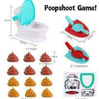 Game Poopshoot Funny Catapult Toilet Desktop Toy 2 Players Hand Eye Coordination Challenge Prop Prank Toy Kids Tabletop Game