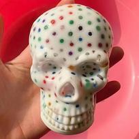 Pimple Skull Popping Squeeze Squishy Toy Creative Venting Tool Sensory Design Soft Fidget Toys Adults Gifts For Kids Adults Children's Birthday Gift
