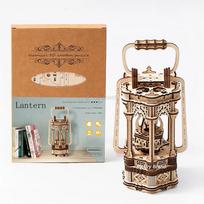 3D Ury Wooden Puzzle Lantern Diy Vintage Light Bedside Lamp Model Assembly Building Kits Desktop Decorationation Gift For Teens Adult
