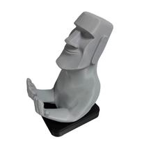 Stylish Phone Dock Gamepad Holder Stand ABS Easters Island Sculpture Decors Space Saving Organizers For Bedroom Study 1