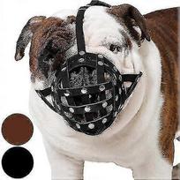 Odinė krepšio formos šuns snukis Boxer, Anglų Amerikos buldogams Saugus Anti-barking Biting Chewing Reguliuojamas Zhexin