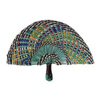 Natural Grass Hand Fan, Comfortable Grip Hand-Woven Straw Fan for Fashionable Wall Art