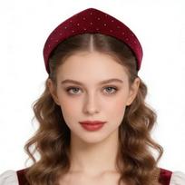 Elastic Velvet Headband Wide Edge Hair Band New Hairpin Hairband  Hair Accessories raudona
