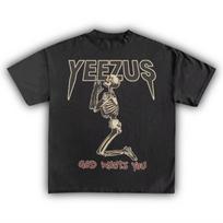 Yeezus Kanye West American Rapper Cotton T-shirt Women Unisex Fans Essentials Short Sleeve Retro Tops Summer Vintage Print Tees S įvairiaspalvis