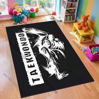 Colorful Karate Silhouette Rug for Sports Spaces carpet for home sofa bedroom, gift 40cm x 60cm