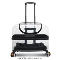 Transparent Outdoor Pet Trolley Panoramic Cat Carriers Breathable Transport Cart Ventilated Transport Case for Outdoor Use juoda