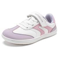 HOBIBEAR Big Kids Barefoot Shoe Wide Toe Hook Loop Sneaker Artificial Leather Non-Slip Zero Drop Lightweight Comfort Shoe 30