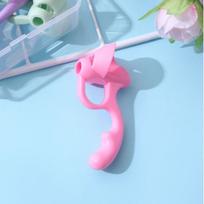 1Pcs Kids Silicone Pen Grip - Ergonomic Pencil Holder Posture Corrector for Children, Writing Aid Tool Set rožinė