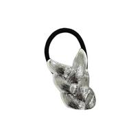New Punk Metal Braid Shaped Elastic Headband Women Unique Design Ponytail Hair Tie Rubber Band Scrunchies Girl Y2K Hair Accessor sidabras