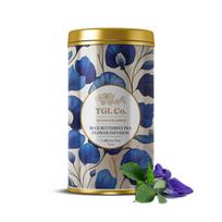 TGL Co. Mėlynoji žirnelio gėlėlių arbata - 50g skardinė | 100% natūrali drugelio žirnelio arbata | Be kofeino | Žolinė mėlyna arbata detoksikacijai, miegui ir odai | Mėgaukitės karšta arba šalta gray