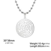 Hekate Women's Wheel Necklace Strophalos Hecate Magic Symbols Witchcraft Power Talisman Men's Stainless Steel Jewelry 60cm