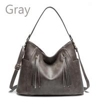 Luxury Women Bag Handbags Women Famous Brand Messenger Bags Leather Designer Handbag 2026 Vintage Big Hobos Female Bag Sac bolso About 39cm 14cm 29cm pilka spalva