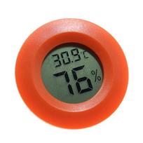 -50~ +70°C Mini LCD Digital Thermometer Hygrometer Round Temperature Humidity Tester Sensor Detector For Freezer Cigar Box oranžinė