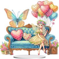 Acrylic 2D Flat Print DIY Diamond Painting Desktop Ornaments Kit Diamond Painting Desktop Decorations Bedroom Table Decoration