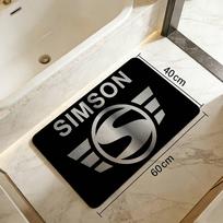Motorcycle S-Simsons Room Mats Retro Multiple Choice Living Room Kitchen Rug Non-Slip Welcome Rug 40cm x 60cm