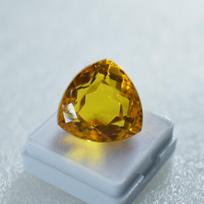 Natural Yellow Citrine Pendant Size Trillion 42.96 Ct CERTIFIED Loose Gemstone 23 mm approx geltona