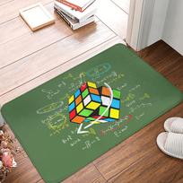 Math Rubiks Cube Floor Door Kitchen Bath Mat Anti-Slip Indoor Geek Teacher Gift Doormat Toilet Entrance Carpet Rug 40cm x 60cm