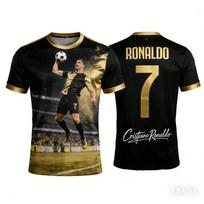 Men's Ronaldo 3D Print T-Shirt for Kids' Clothing Quick-Drying and Breathable Outdoor Summer Street Sports Football Short Sleeve XXS