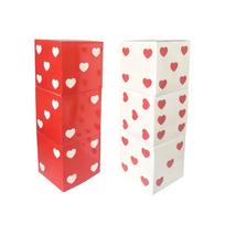 Stackable Dice Gift Boxes Set of Six Three-Dice Cubes with Heart Pattern Design for Party Favors and Small Gift Packaging One Size