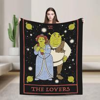 Shreks Group Yearbook Style Poster Blankets Fleece Printed  Portable Ultra-Soft Throw Blanket for Home Couch Plush Thin Quilt 100x150cm