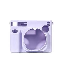 Solid Color Instant Camera Case Shockproof Anti Scratch Protective Cover with Photo Pocket for Fujifilm Instax Wide 400 violetinė