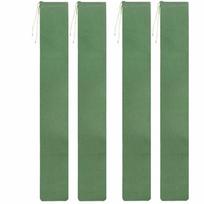 4PCS Canvas Flood Protection Sandbag 4ft X 6 in Gree Sandbag Tube Reusable with Elastic Band Flood Control Sandbag
