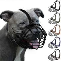 Metal Basket Dog Muzzle for Pitbull Amstaff Staffordshire - Breathable