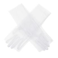 Women Ultra Tulle Gloves Mesh Sheers Full Finger Elbow Long Gloves Vintage Sunscreen Gloves Wedding Bride Dress Mittens 70cm