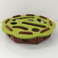 Pet Cat Puzzle Maze Holes Toys Felt Box with Bell Ball Kitten Playing Toys Interactive Funny Combination Set for Cat Supplies