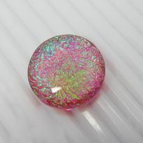 76.65 Ct Lab-Created Round Cut Multi-Color Ammolite CERTIFIED Loose Gemstone 30.8 mm approx įvairiaspalvis