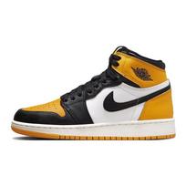 Air Jordan 1 Retro High OG GS Yellow Toe Kids Sneakers Taxi Black Sail 575441-711 36