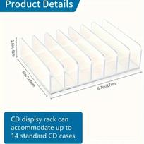 Transparent DVD/CD Storage Rack Space Saving Manager - Easy View Storage Rack for Home Office and Entertainment