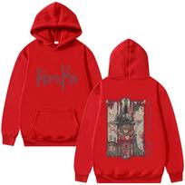 Anime Dorohedoro Graphic Hoodie Kaiman Merch Hooded Tracksuit Men Women Gothic Manga Rock Streetwear Unisex Oversized Hoodies S raudona