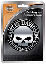 Chroma 009113 Harley-Davidson Kaukolė Chromo ABS Lipdukas 1 Pakuotė 5" x 7 sidabras
