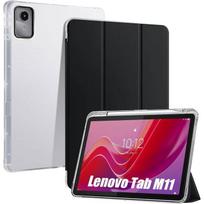 Coque pour Lenovo Tab M11 2024, Protection Antichoc Renforcé avec Porte-Stylet - Noir juoda