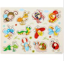 Baby 30Cm Toys Montessori Wooden Puzzle Hand Grab Board Educational Wood Puzzles For Kids Cartoon Animal Vehicle Child Gift