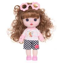 Realistic 9Inch Newborn Baby Doll Toy Sweet Face Reborn Doll With Clothes Long Hair Baby Girl Jointed Movable Doll Birthday Gift