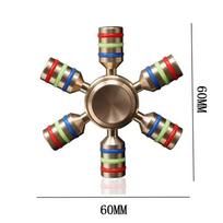 Metal 6-Arm Spiral Arm Fidget Spinner Edc Portable Relax Toy For Adults Kids Fashion Hand Gyro Stress Easing Creative Casual
