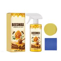 Beeswax Wood Polish Spray 120ML Essential Oil Wax with Sponge and Cleaning Cloth for Wood Furniture Care and Maintenance one size balta