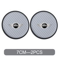 2PC Silicone Car Water Cup Pad Coaster Non-slip Mat For MINI Cooper One JCW Works Countryman R55 R56 F55 F56 R57 R58 R59 R60 R50