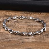 6.4mm Wide Link Chain Bracelets for Men, New Fashion Waterproof Stainless Steel Chains Wristband Gift for Him Jewelry