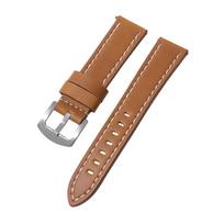 18mm 20mm 22mm 24mm Watch Band for Omega Strap for Seiko Sport Vintage Brown Watchband Men Army Sport Bracelet for Smartwatch 22mm&Silver Buckle